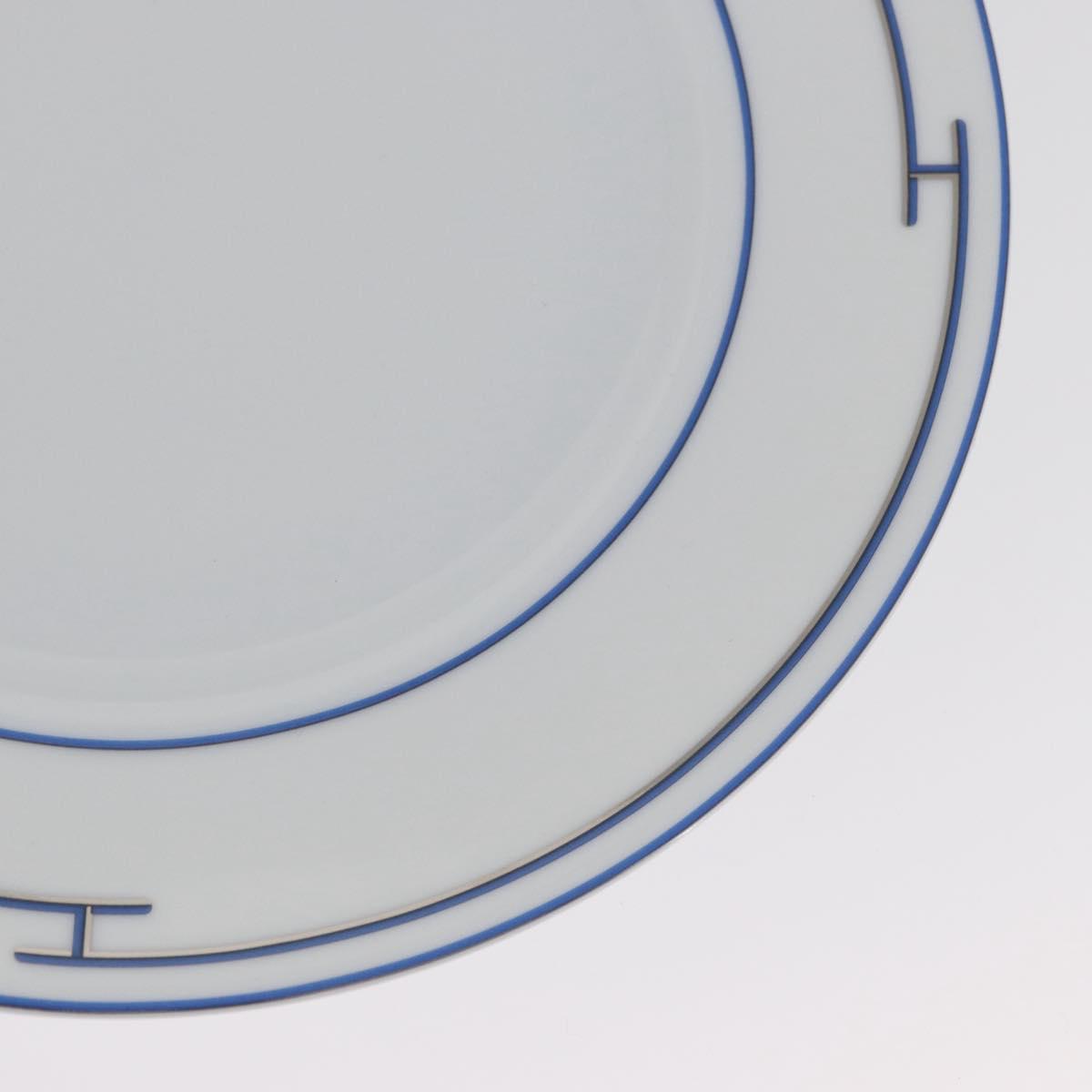 HERMES Rhythm Plate Pottery White Auth am11022M