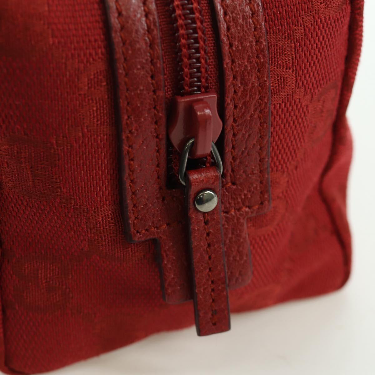 GUCCI GG Canvas Pouch Red 29595 Auth am11024V