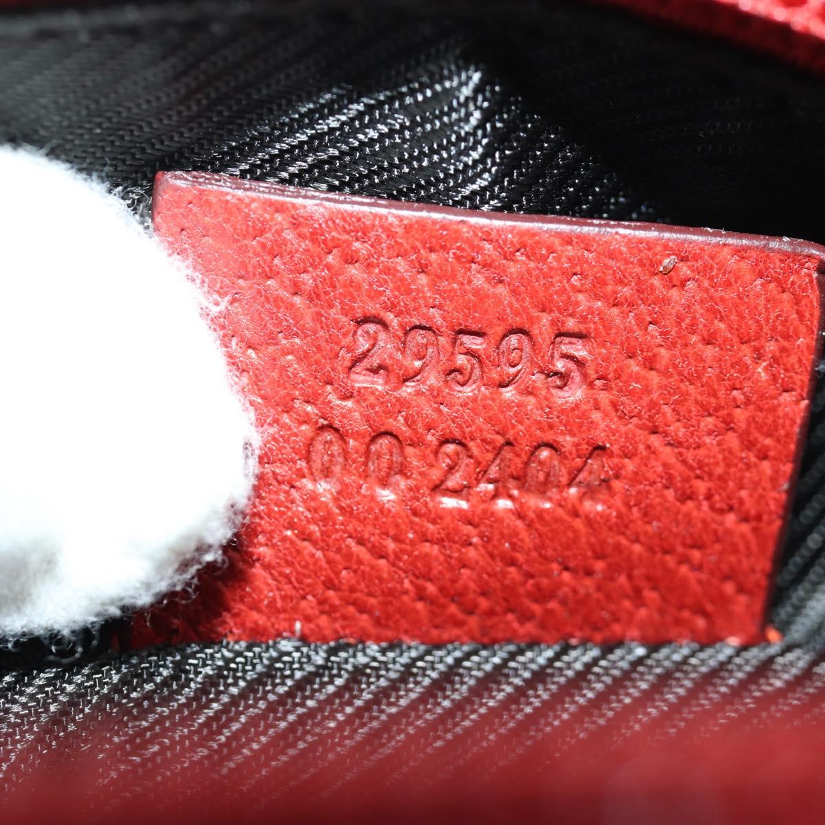 GUCCI GG Canvas Pouch Red 29595 Auth am11024V
