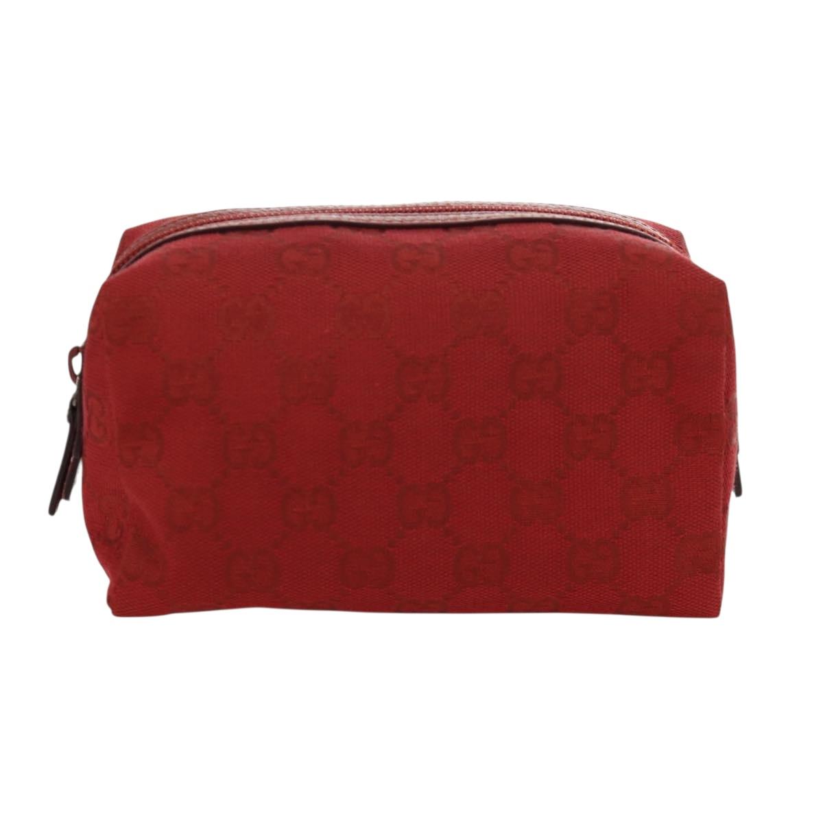 GUCCI GG Canvas Pouch Red 29595 Auth am11024V