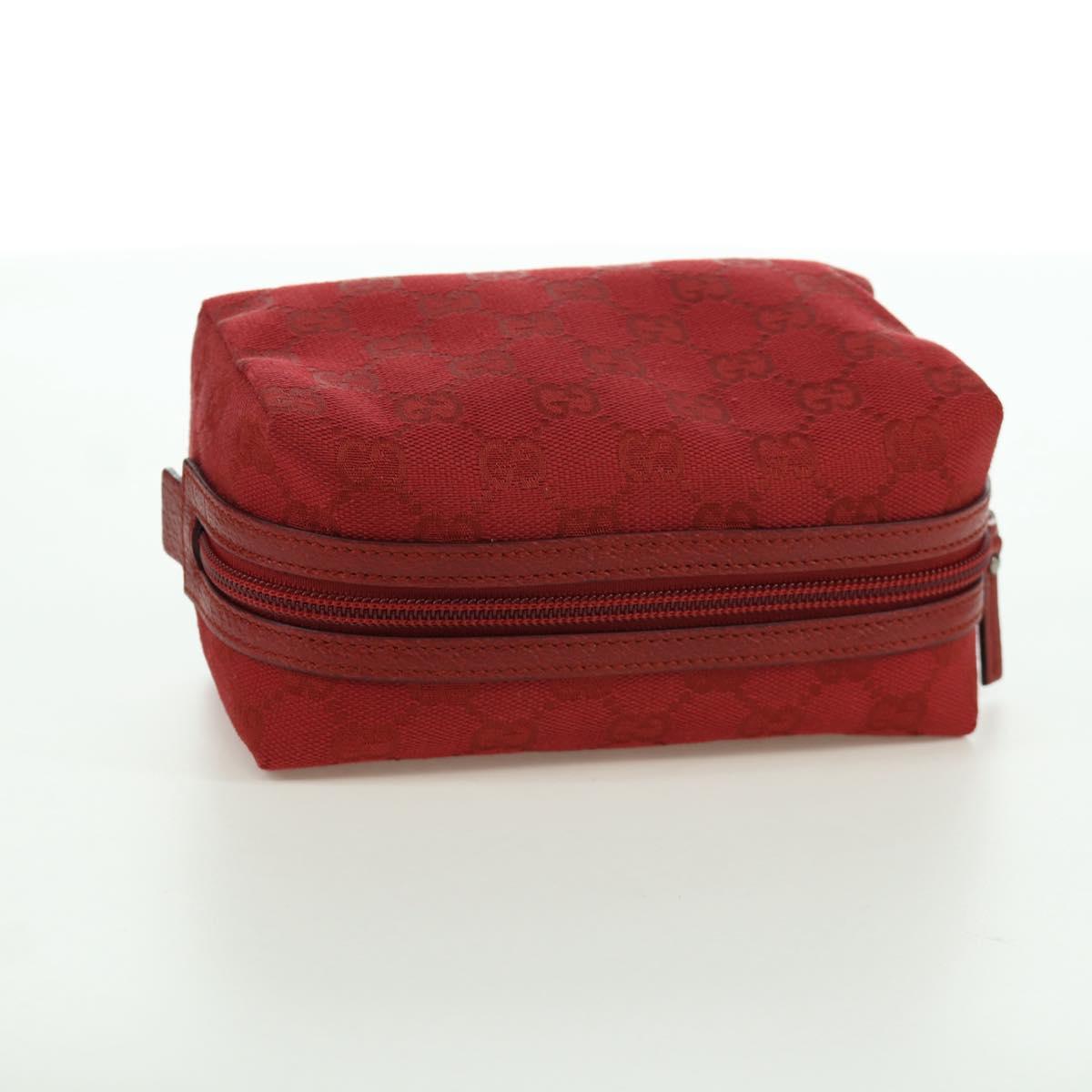 GUCCI GG Canvas Pouch Red 29595 Auth am11024V