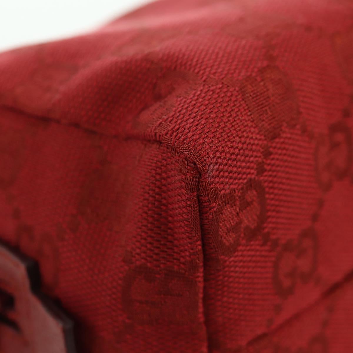 GUCCI GG Canvas Pouch Red 29595 Auth am11024V