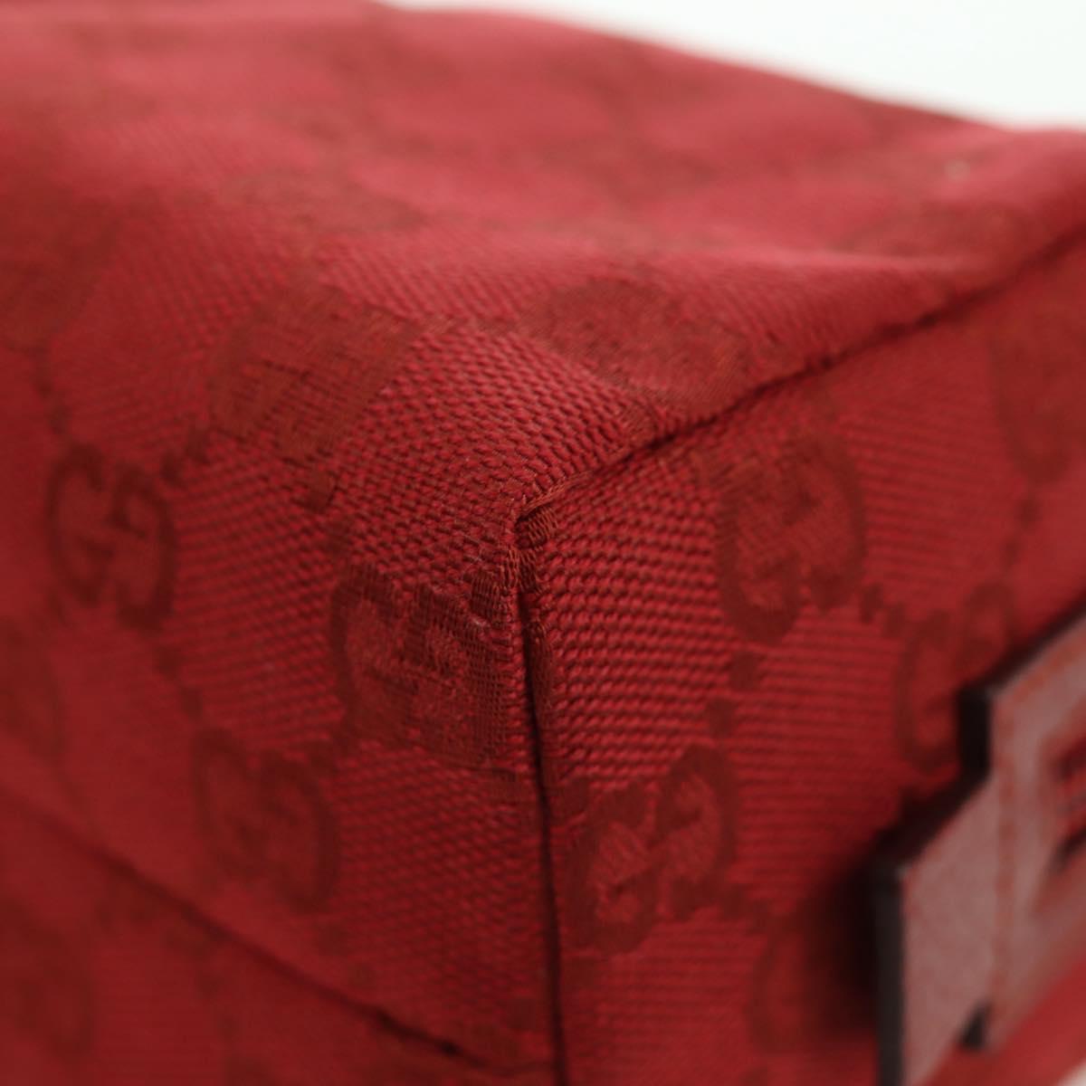 GUCCI GG Canvas Pouch Red 29595 Auth am11024V