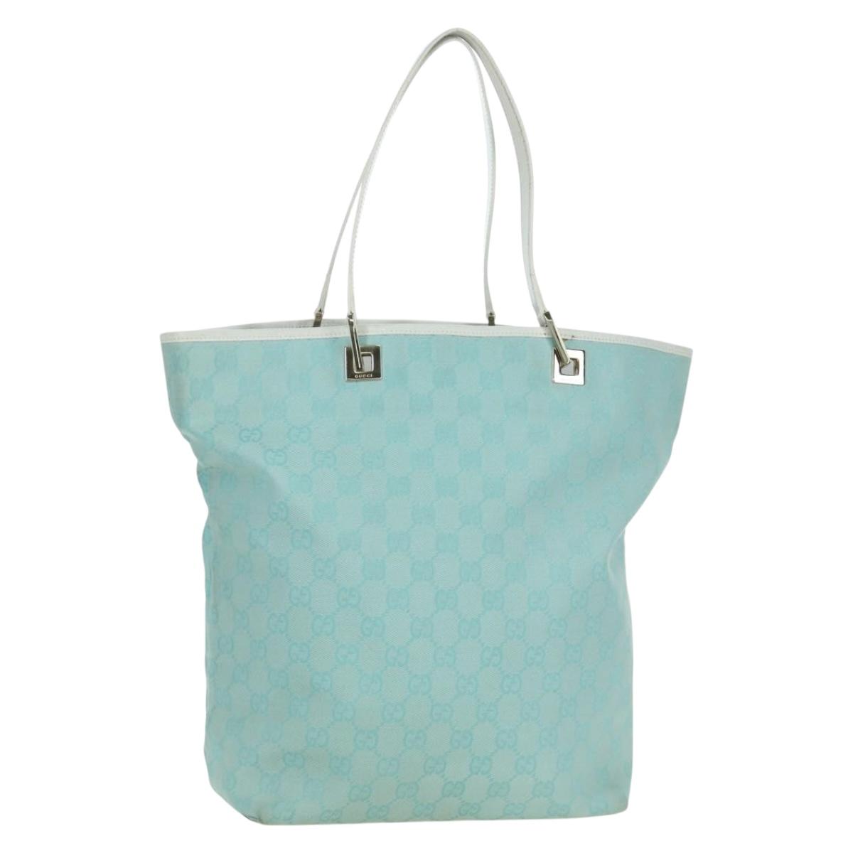 GUCCI GG Canvas Tote Bag Blue Gold 002 1098 3444 Auth am11029A