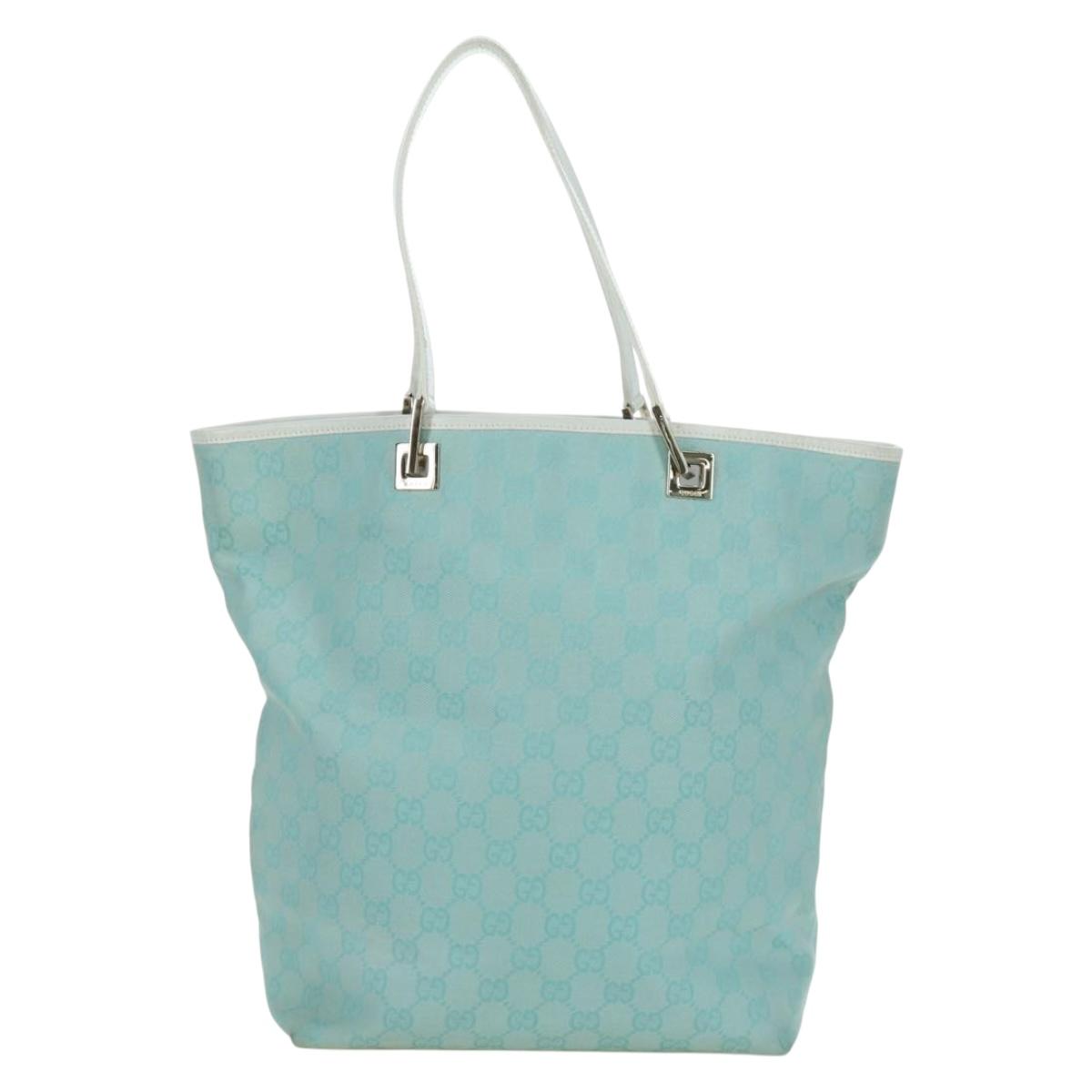 GUCCI GG Canvas Tote Bag Blue Gold 002 1098 3444 Auth am11029A