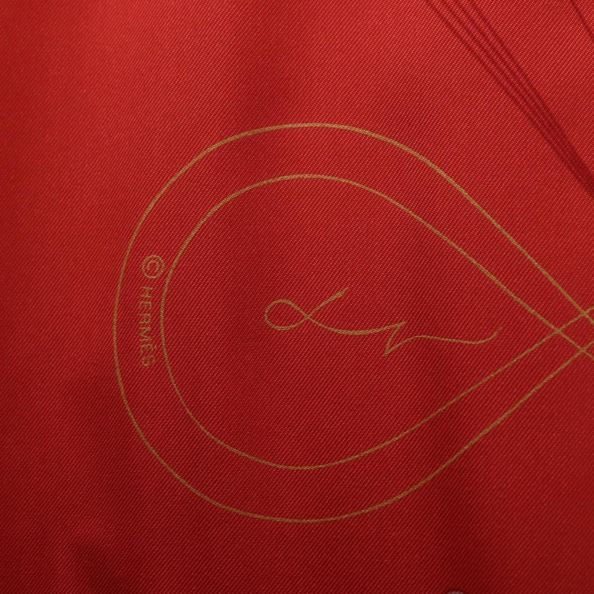 HERMES Carre 90 Scarf Silk ""QUINTESSENCE"" Red Auth am11039V