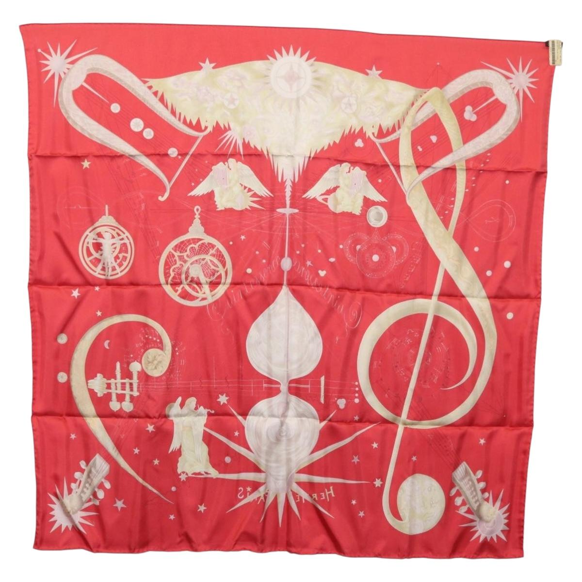 HERMES Carre 90 Scarf Silk ""QUINTESSENCE"" Red Auth am11039V