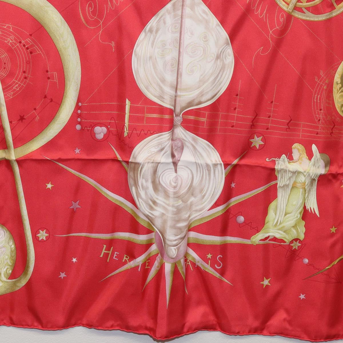 HERMES Carre 90 Scarf Silk ""QUINTESSENCE"" Red Auth am11039V