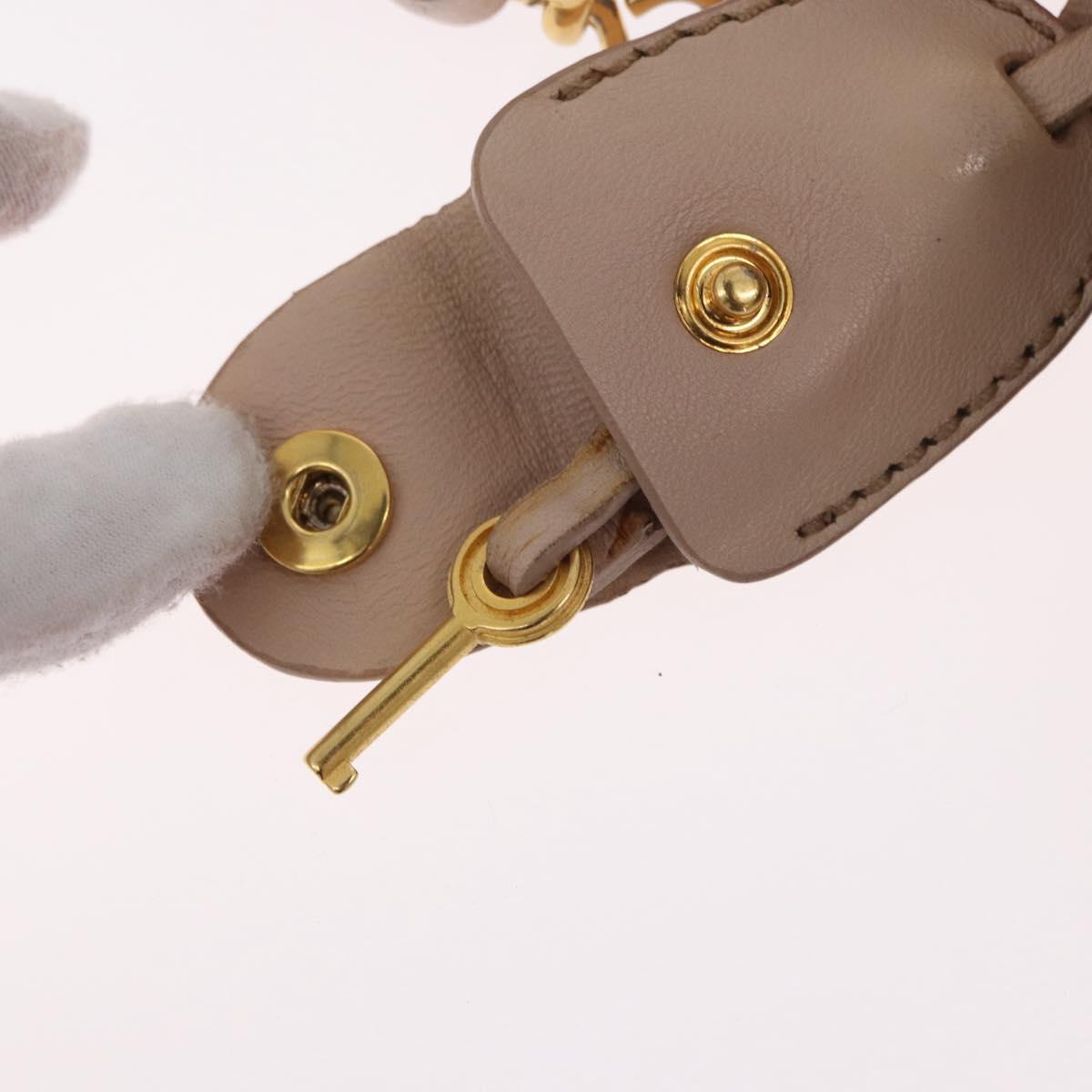 Miu Miu Matelasse Hand Bag Leather 2way Pink Gold Auth am11053A