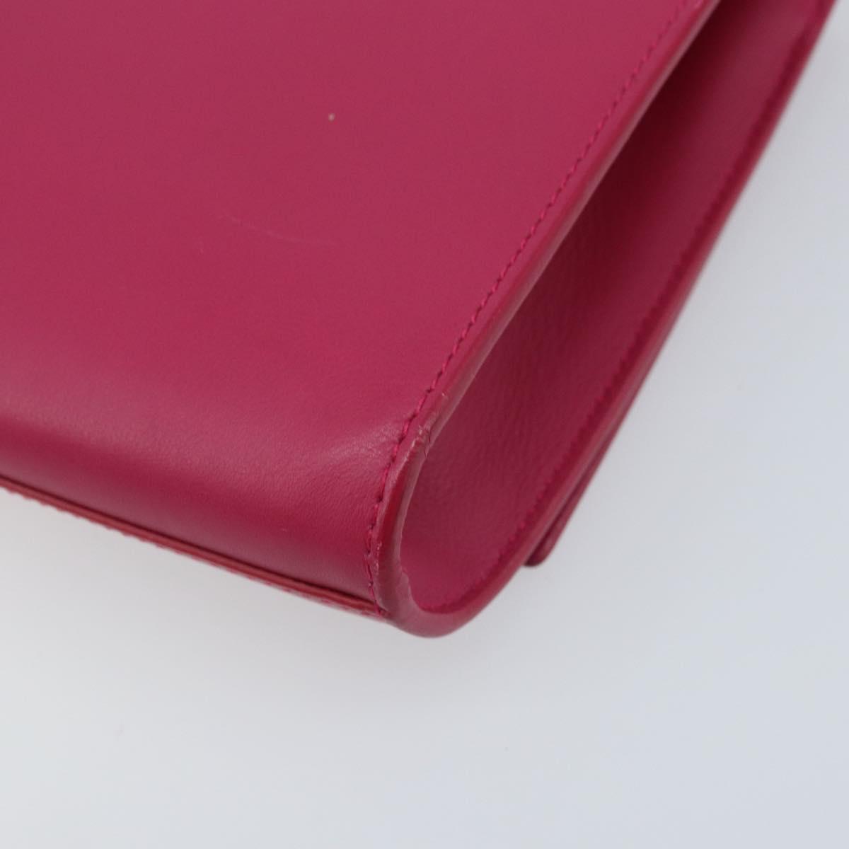 SAINT LAURENT Kabas Clutch Bag Leather Pink Gold 311213 Auth am11074A