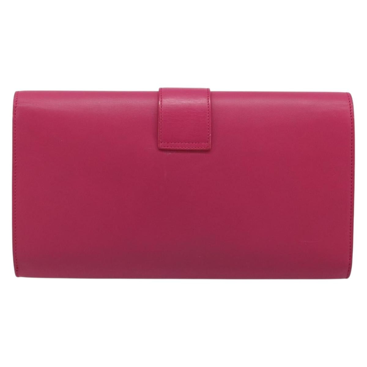 SAINT LAURENT Kabas Clutch Bag Leather Pink Gold 311213 Auth am11074A