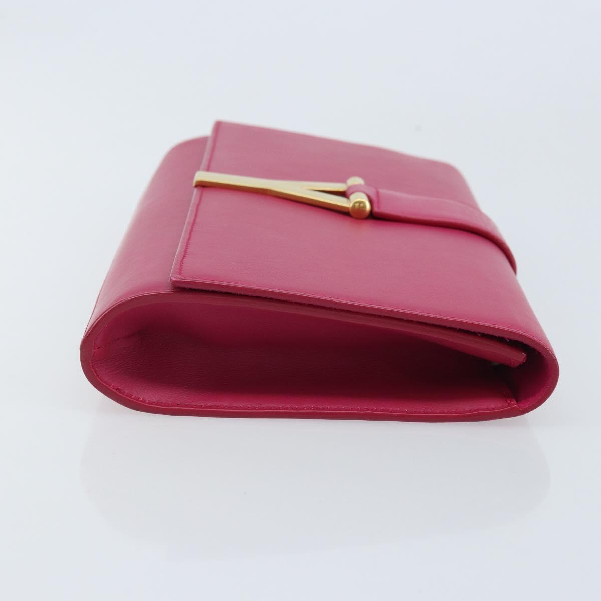 SAINT LAURENT Kabas Clutch Bag Leather Pink Gold 311213 Auth am11074A