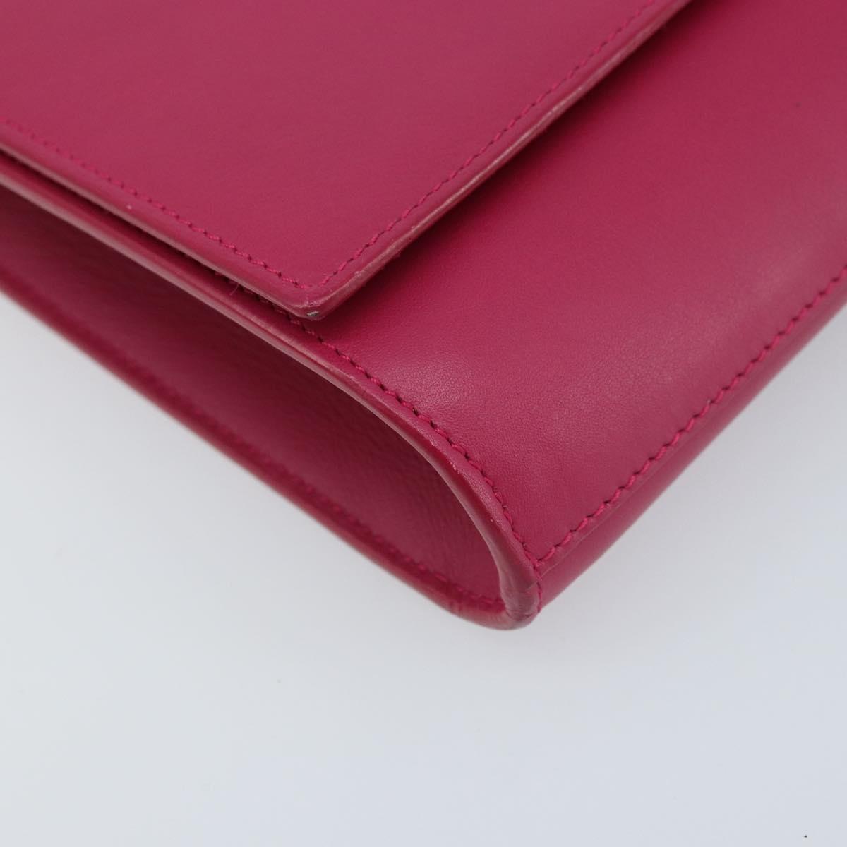 SAINT LAURENT Kabas Clutch Bag Leather Pink Gold 311213 Auth am11074A