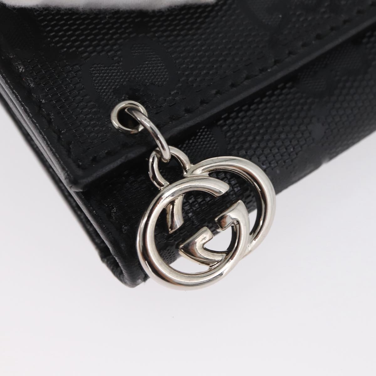 GUCCI GG Implementation Key Case PVC Black Silver Auth am11083A
