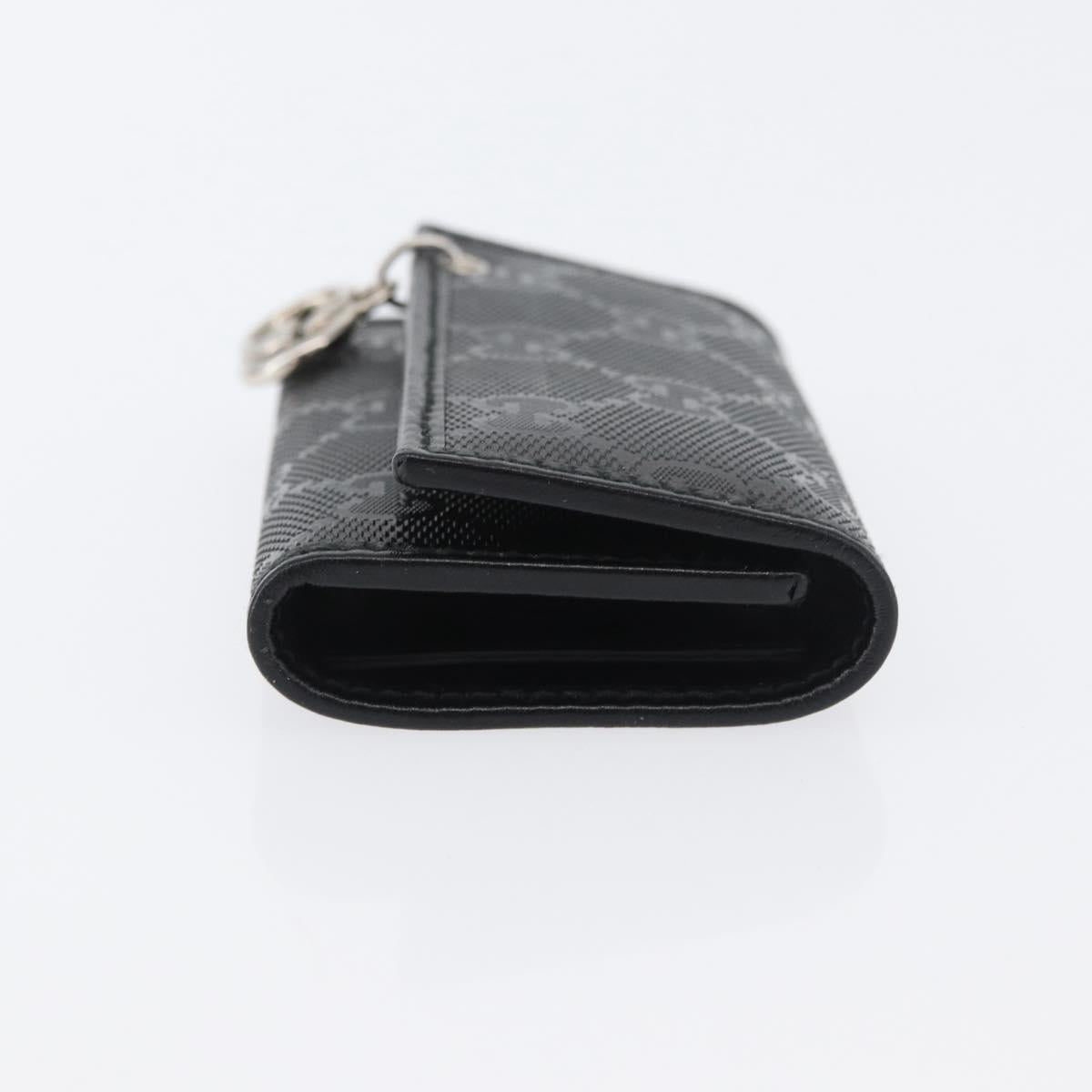GUCCI GG Implementation Key Case PVC Black Silver Auth am11083A