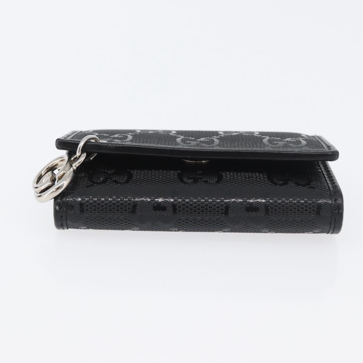 GUCCI GG Implementation Key Case PVC Black Silver Auth am11083A