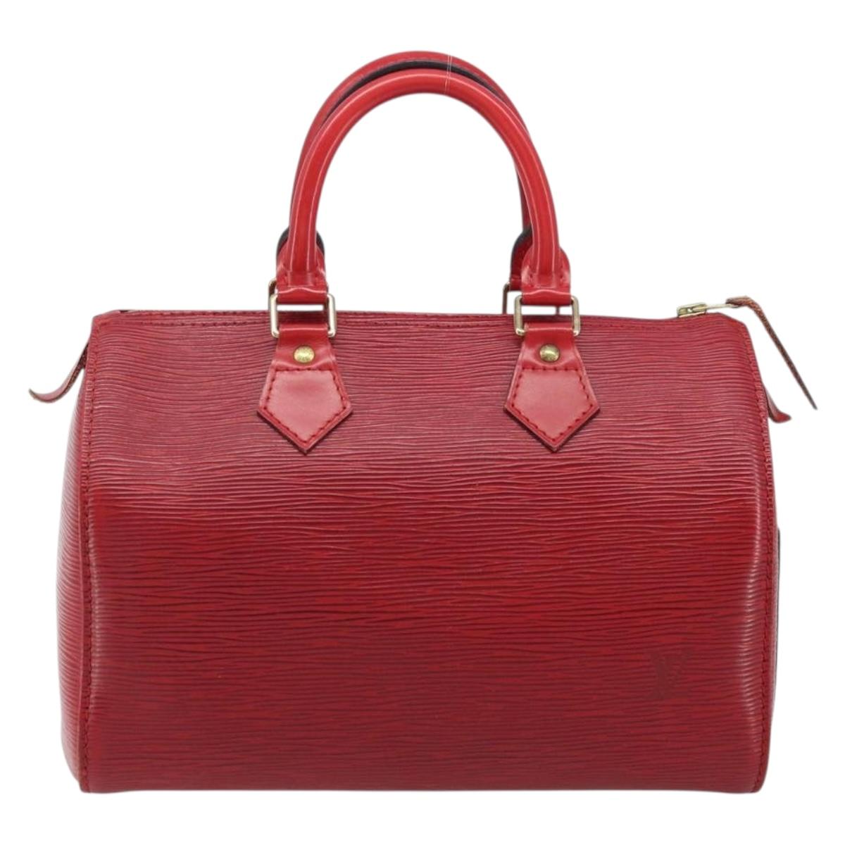 LOUIS VUITTON Epi Speedy 25 Hand Bag Castilian Red M43017 LV Auth am11090A