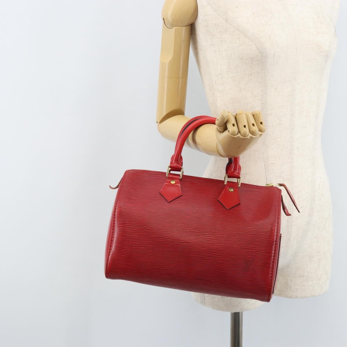 LOUIS VUITTON Epi Speedy 25 Hand Bag Castilian Red M43017 LV Auth am11090A