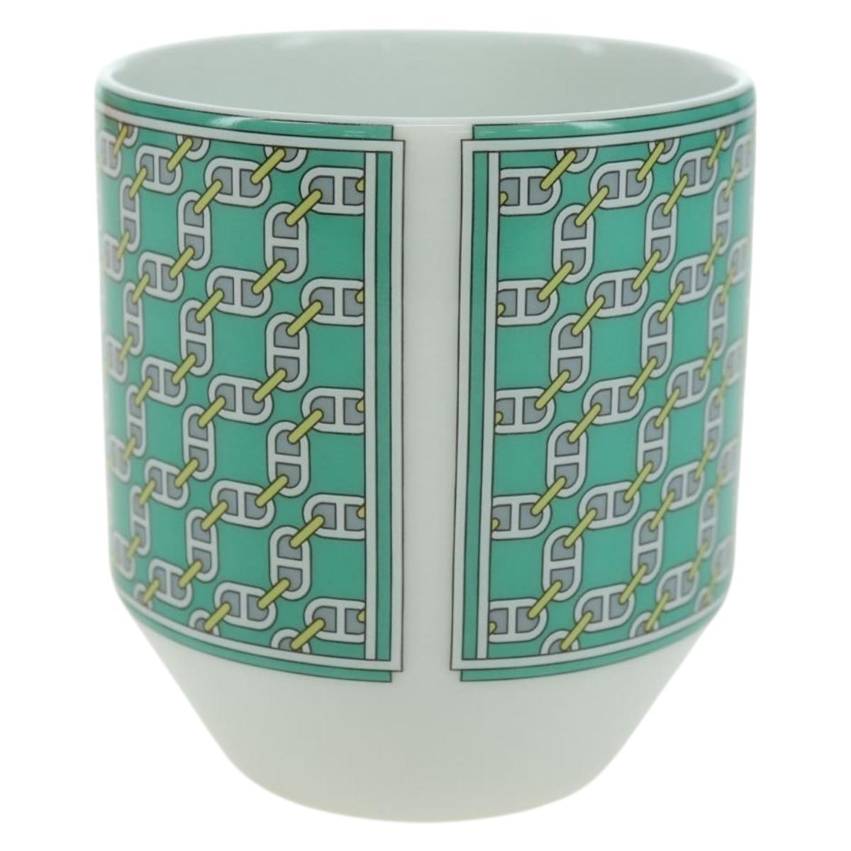HERMES Cocotte Cups Pair Pottery Multicolor Auth am11096V
