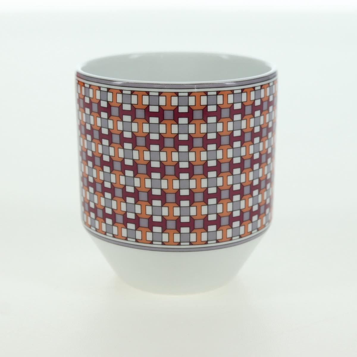 HERMES Cocotte Cups Pair Pottery Multicolor Auth am11096V