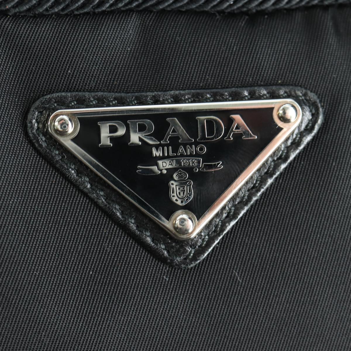 PRADA Fringe Hand Bag Nylon 2way Black BL0916 Auth am11097V