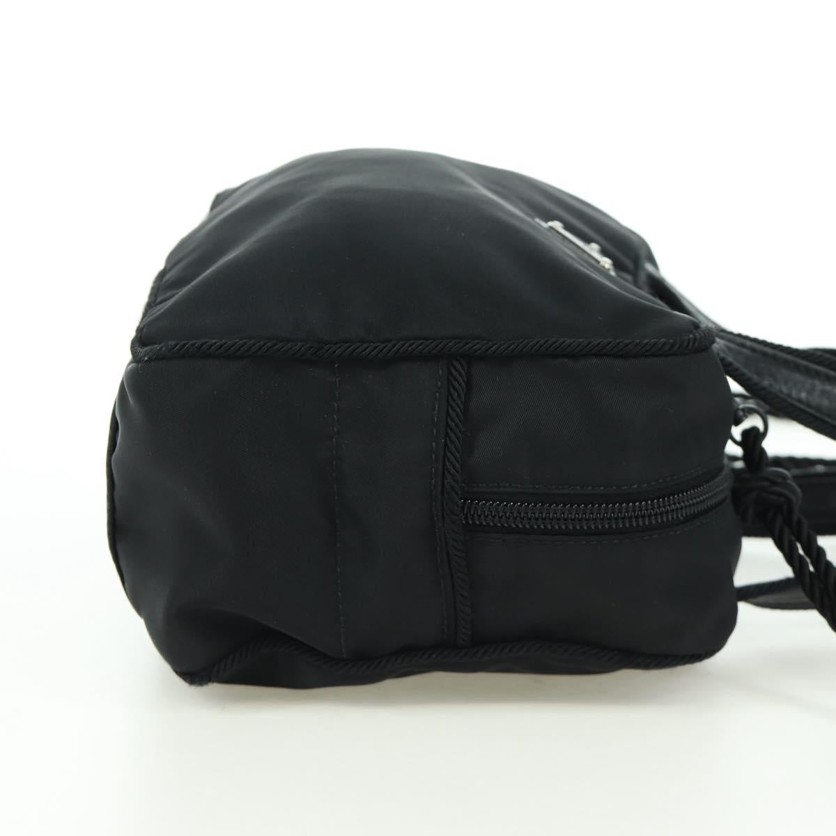 PRADA Fringe Hand Bag Nylon 2way Black BL0916 Auth am11097V