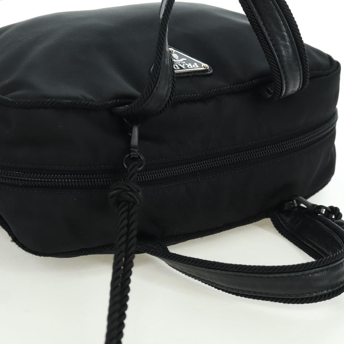 PRADA Fringe Hand Bag Nylon 2way Black BL0916 Auth am11097V