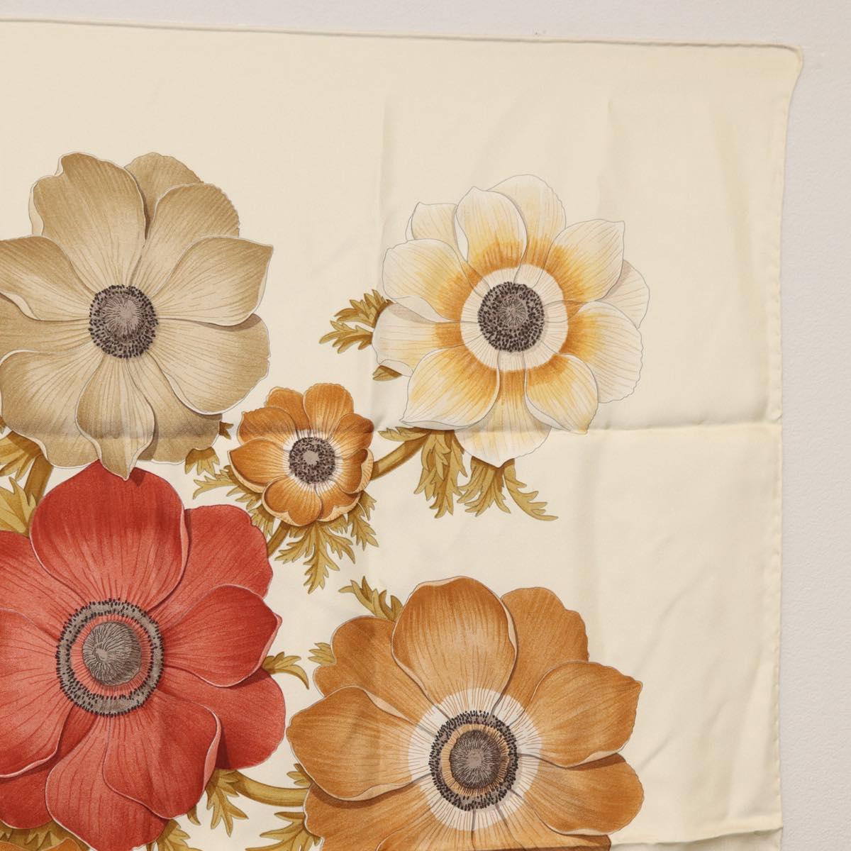 Salvatore Ferragamo Scarf Silk White Auth am11100A
