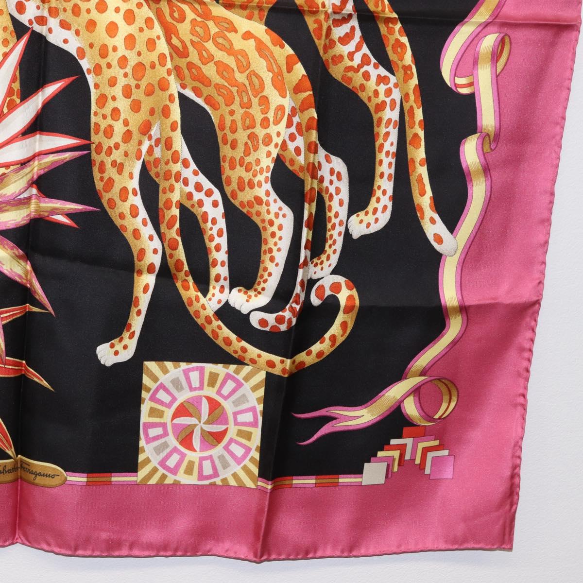 Salvatore Ferragamo Scarf Silk Pink Auth am11101A