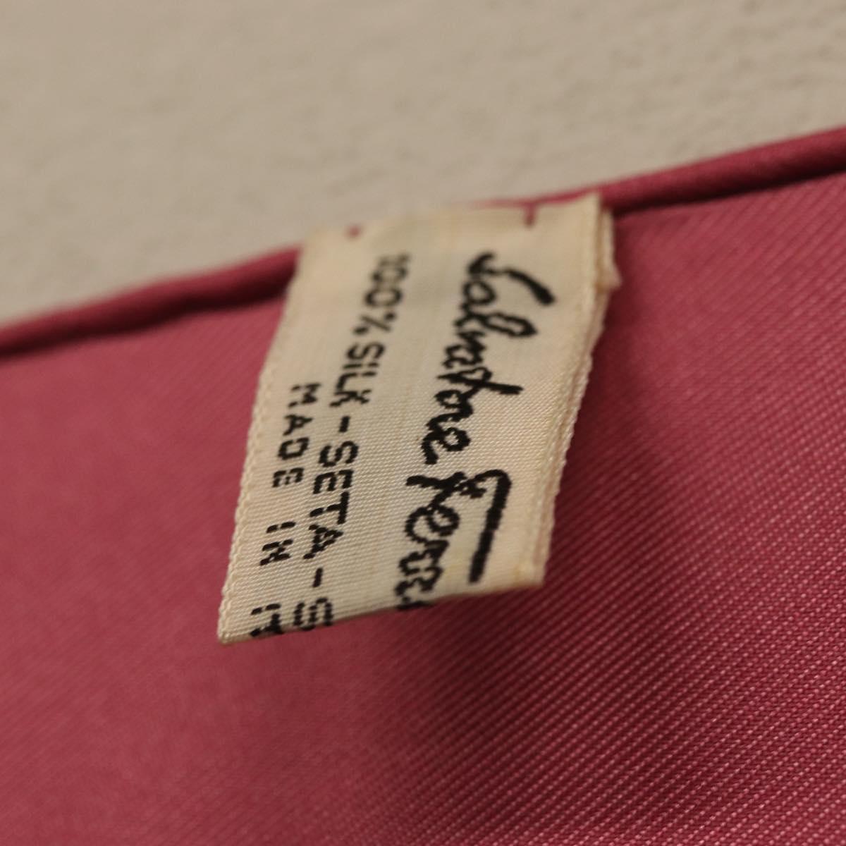 Salvatore Ferragamo Scarf Silk Pink Auth am11101A
