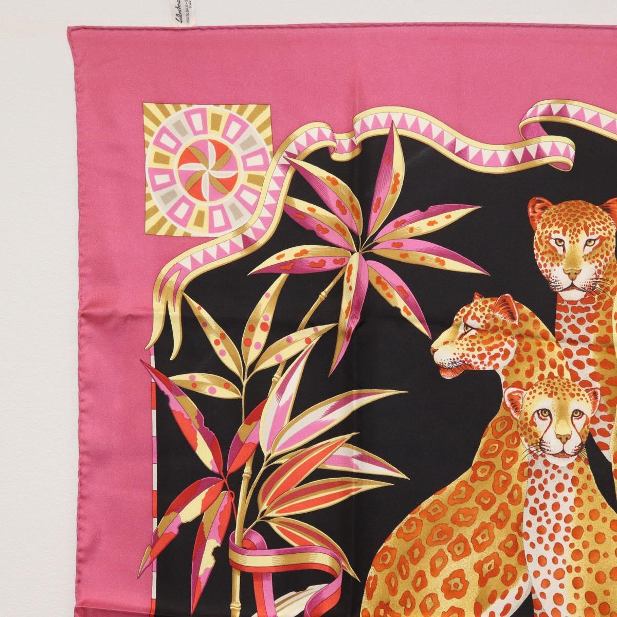 Salvatore Ferragamo Scarf Silk Pink Auth am11101A