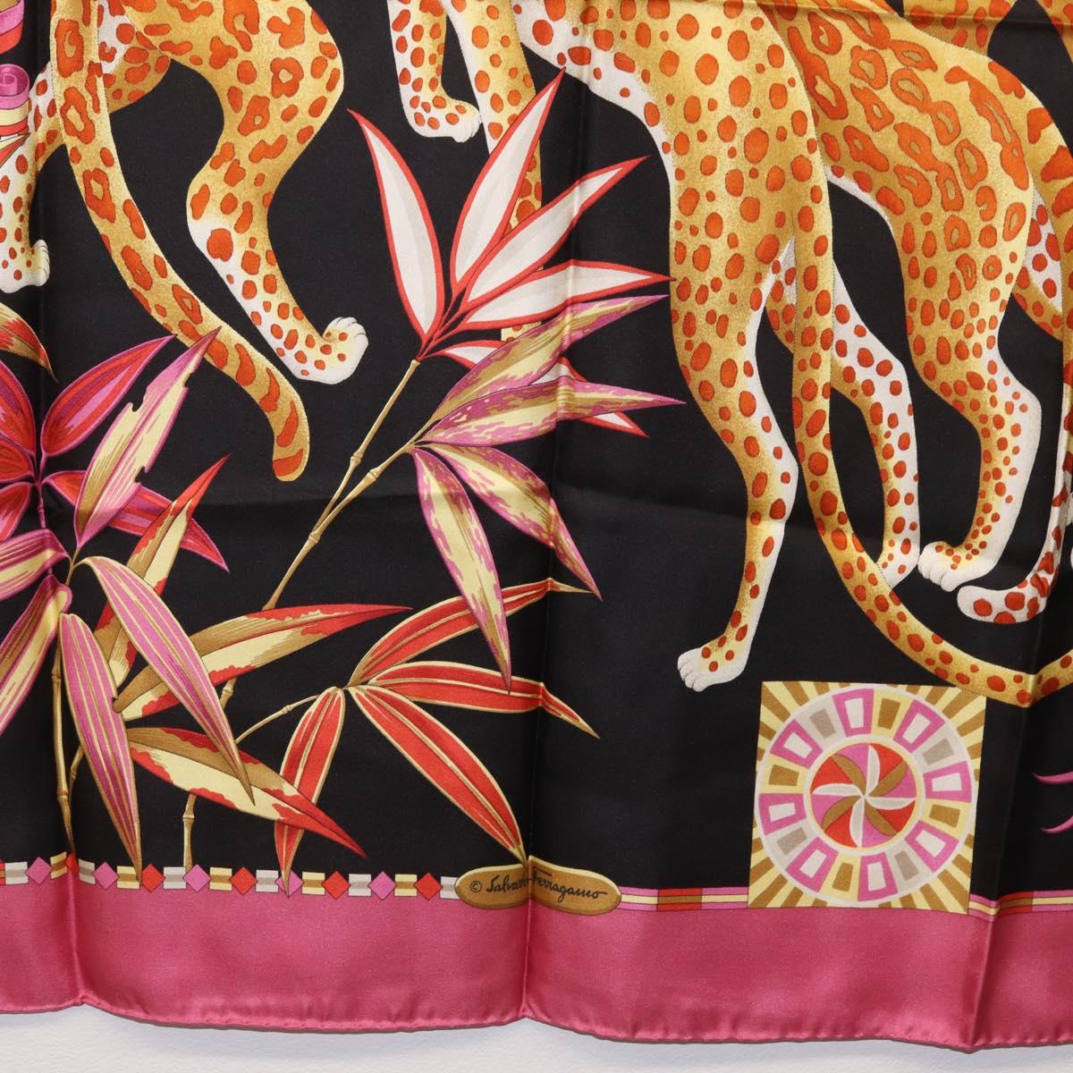Salvatore Ferragamo Scarf Silk Pink Auth am11101A