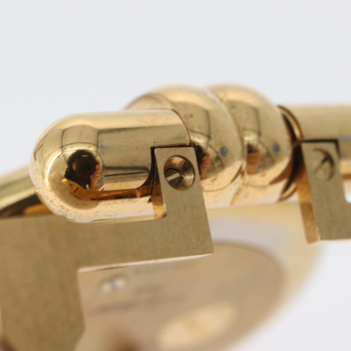 CARTIER Table Clock Gold Tone Auth am11113