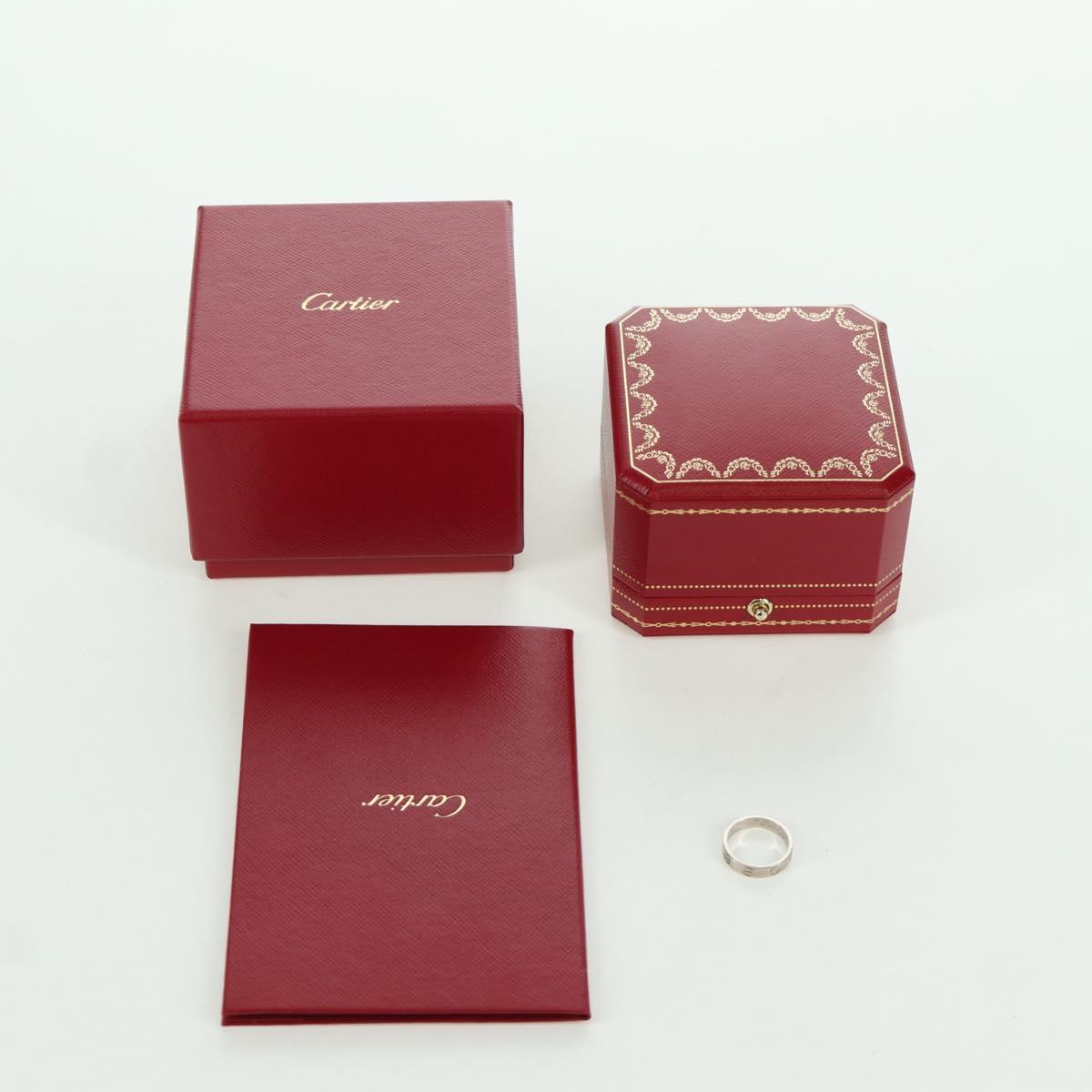 CARTIER Love Ring Ring 750 White Gold Auth am11120SM