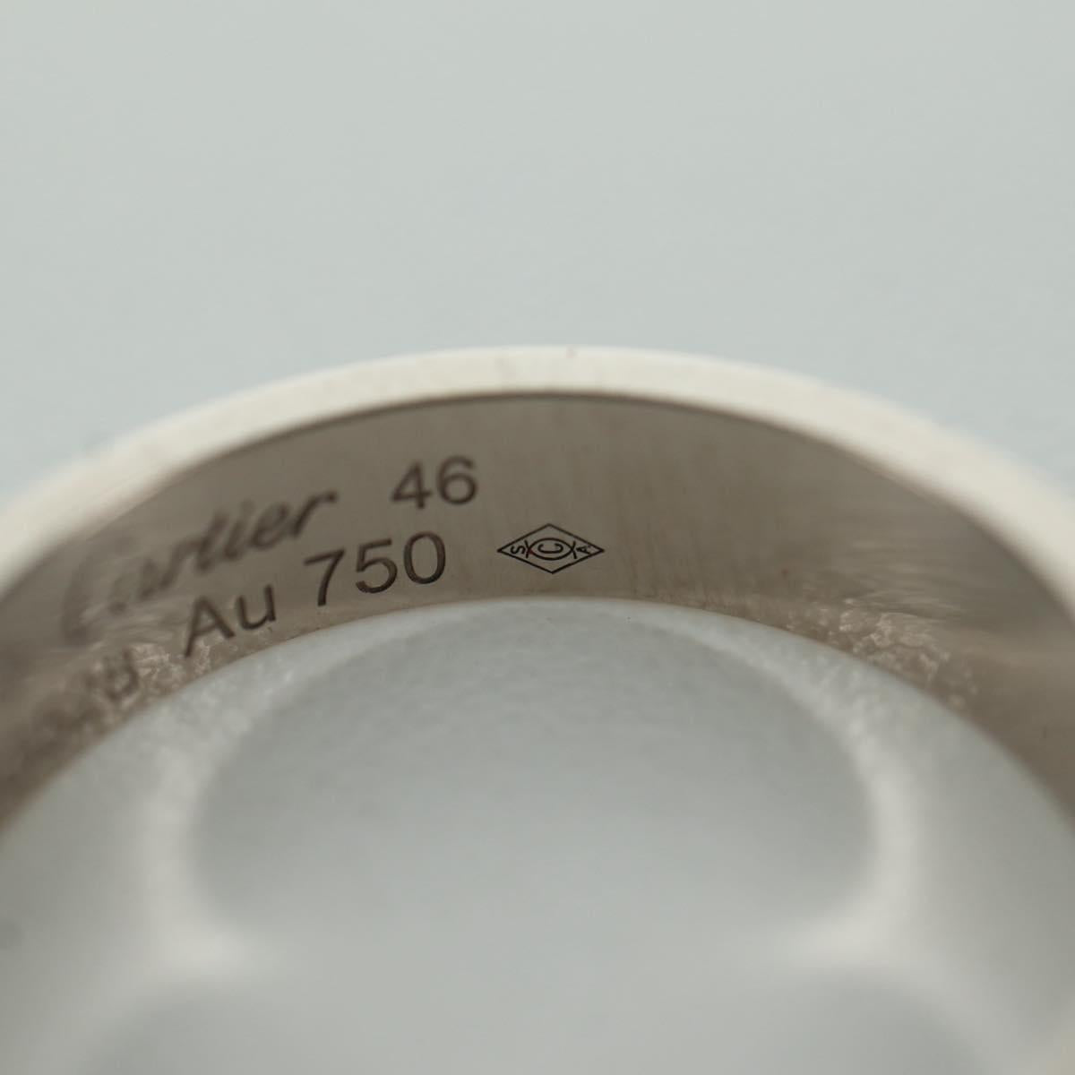 CARTIER Love Ring Ring 750 White Gold Auth am11120SM