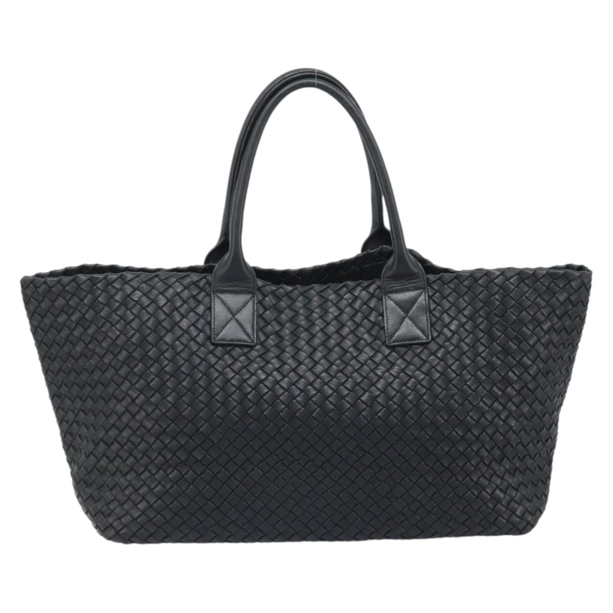 BOTTEGA VENETA INTRECCIATO Cabas MM Bag Leather Black 115664 Auth am11136SAV