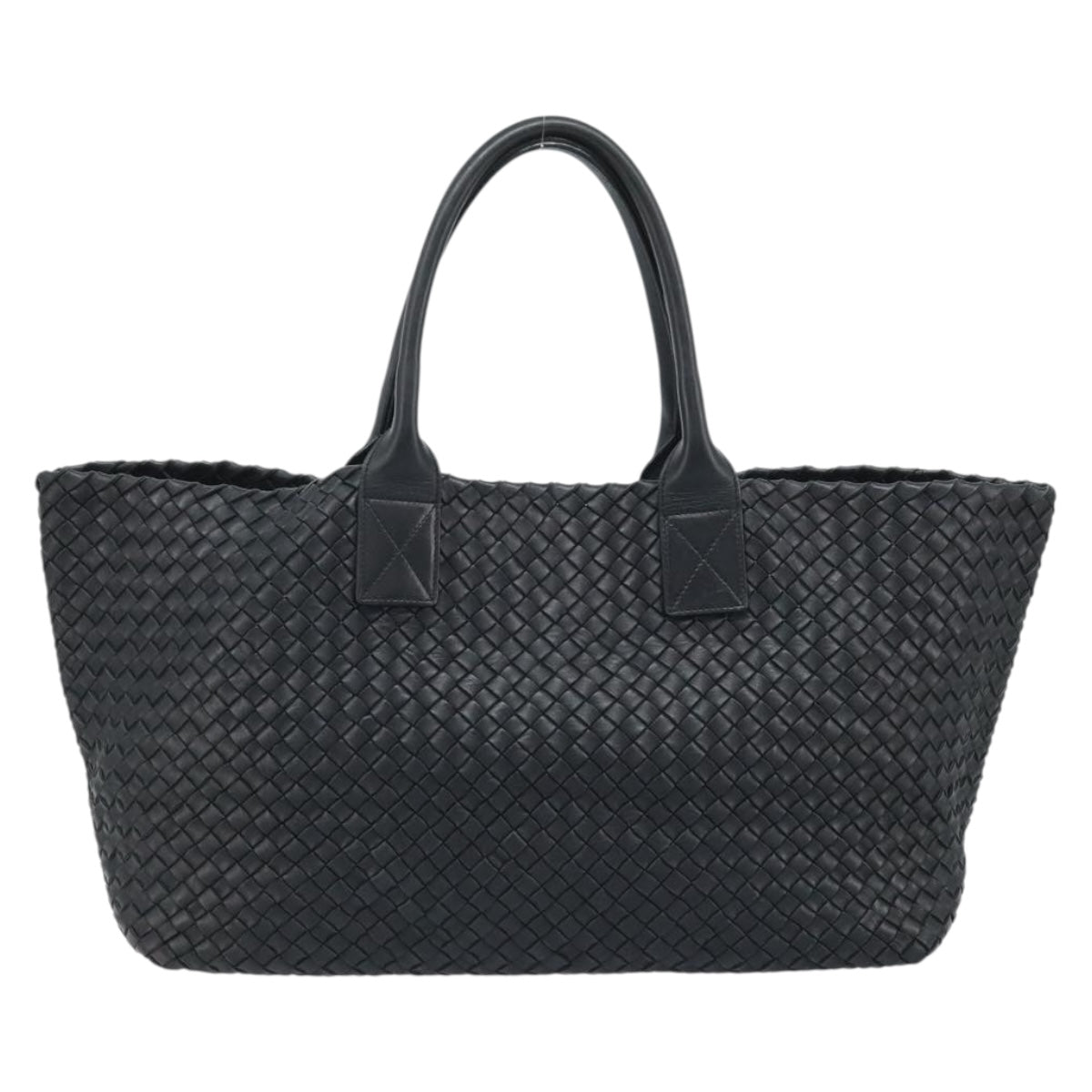 BOTTEGA VENETA INTRECCIATO Cabas MM Bag Leather Black 115664 Auth am11136SAV