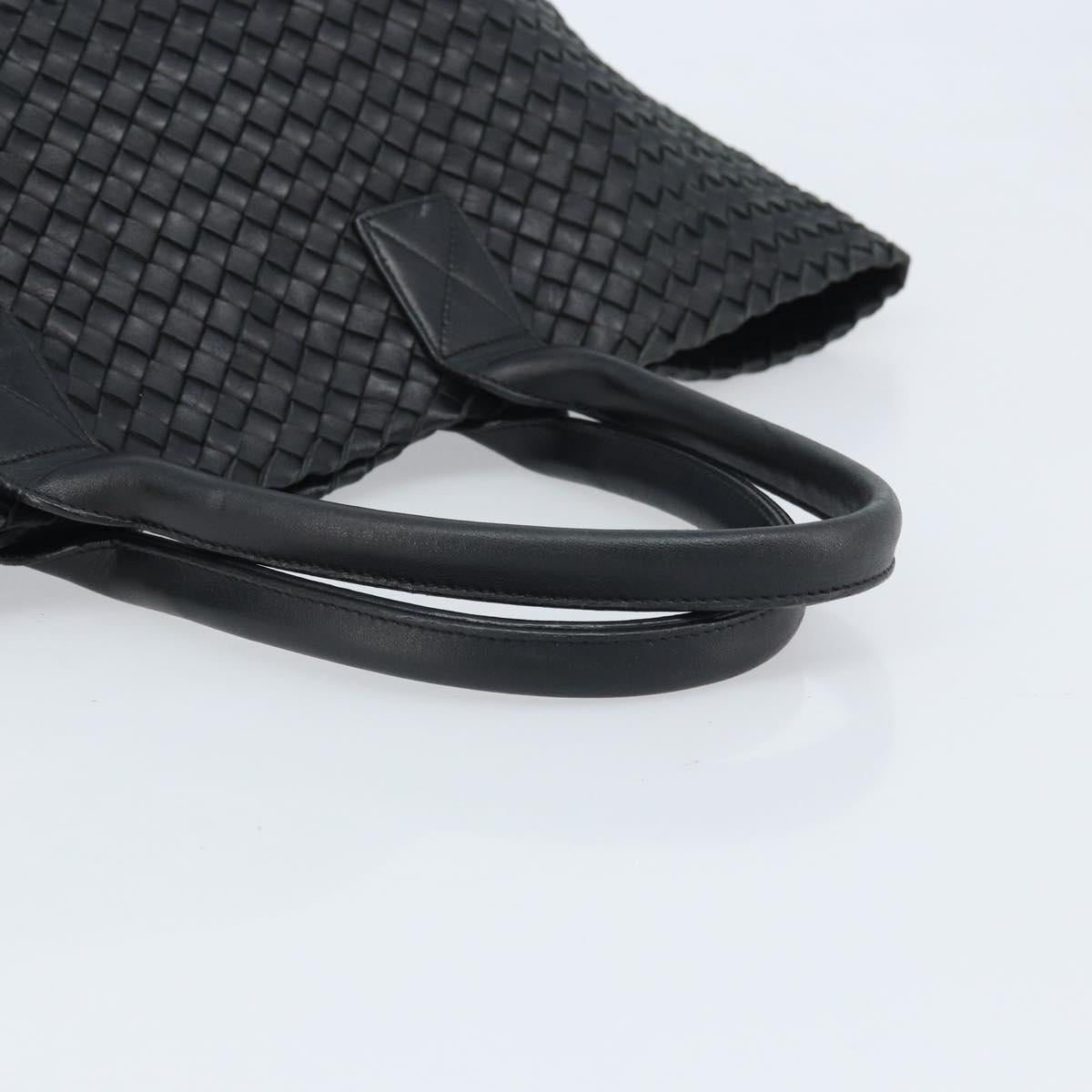 BOTTEGA VENETA INTRECCIATO Cabas MM Bag Leather Black 115664 Auth am11136SAV