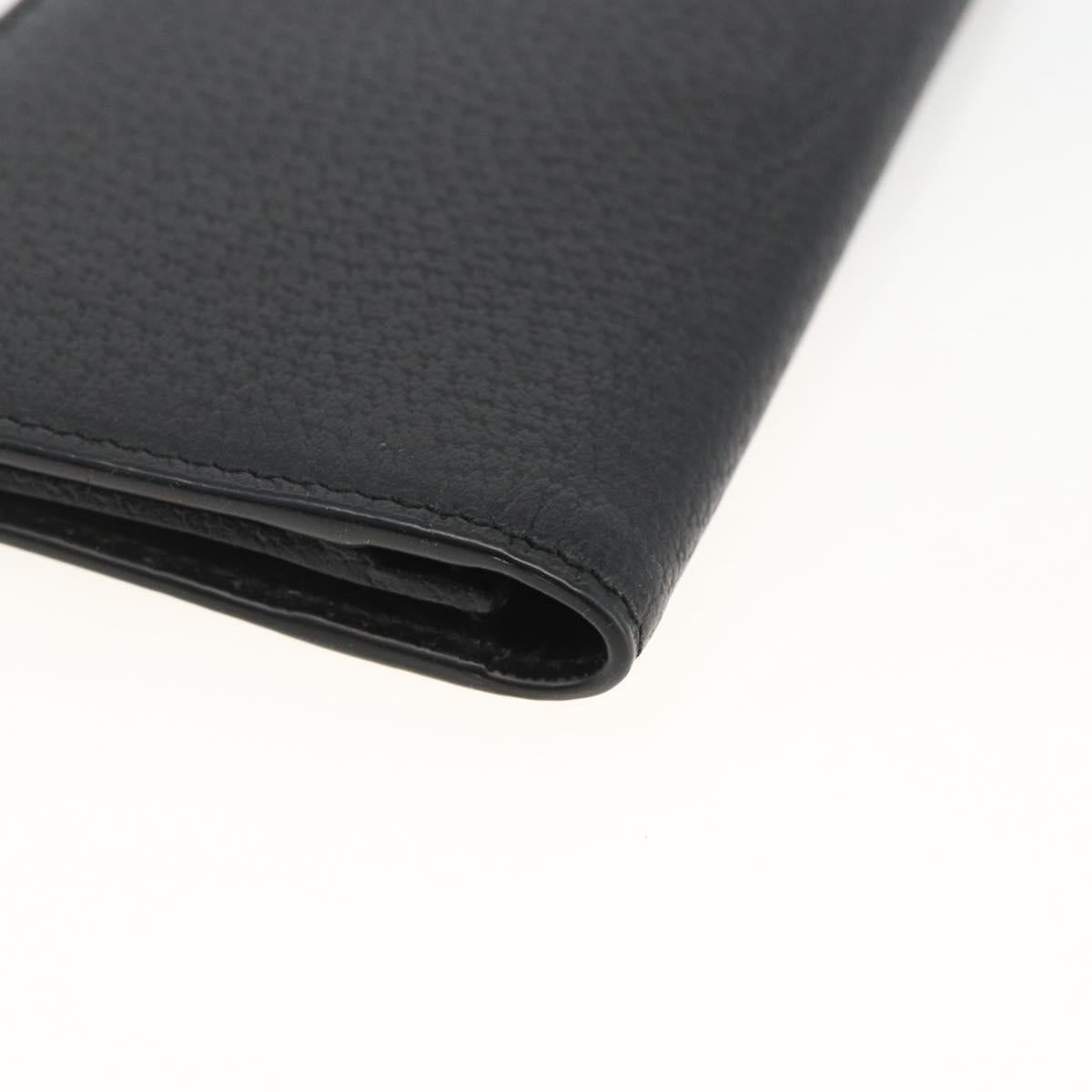 GUCCI GG Marmont Long Wallet Leather Black Gold 459133 Auth am11147A