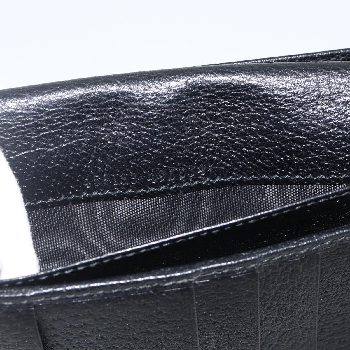 GUCCI GG Marmont Long Wallet Leather Black Gold 459133 Auth am11147A