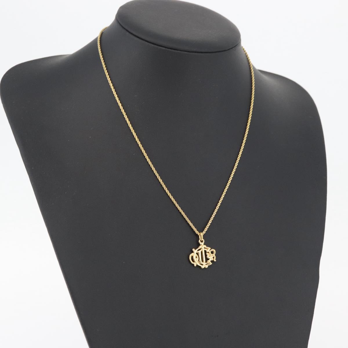 Christian Dior Necklace metal Gold Auth am11150V
