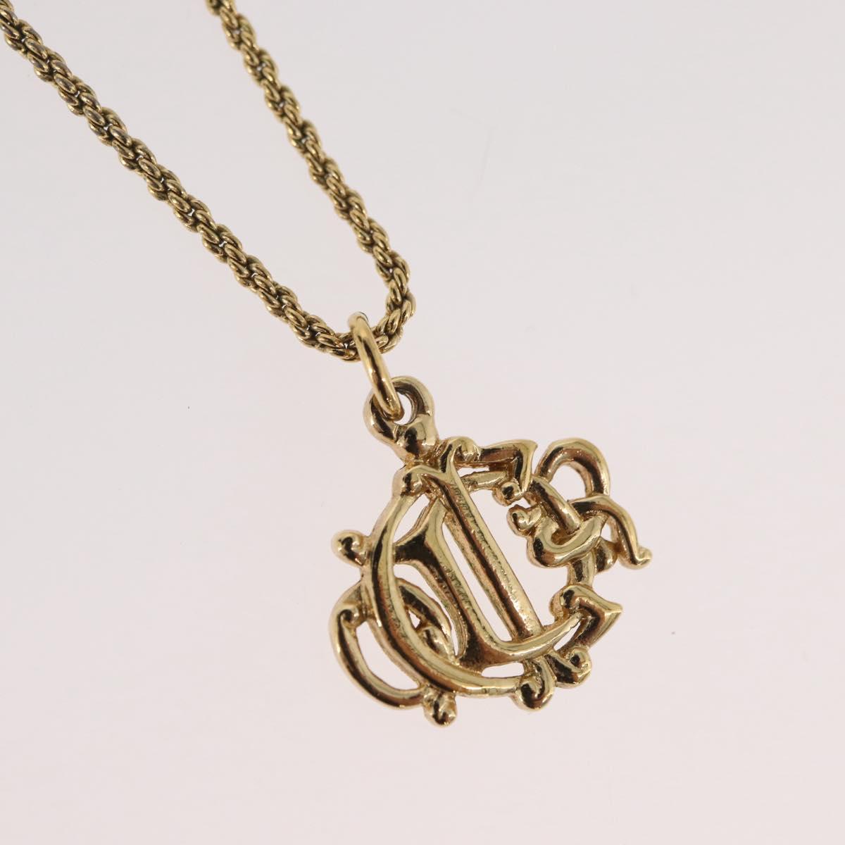 Christian Dior Necklace metal Gold Auth am11150V