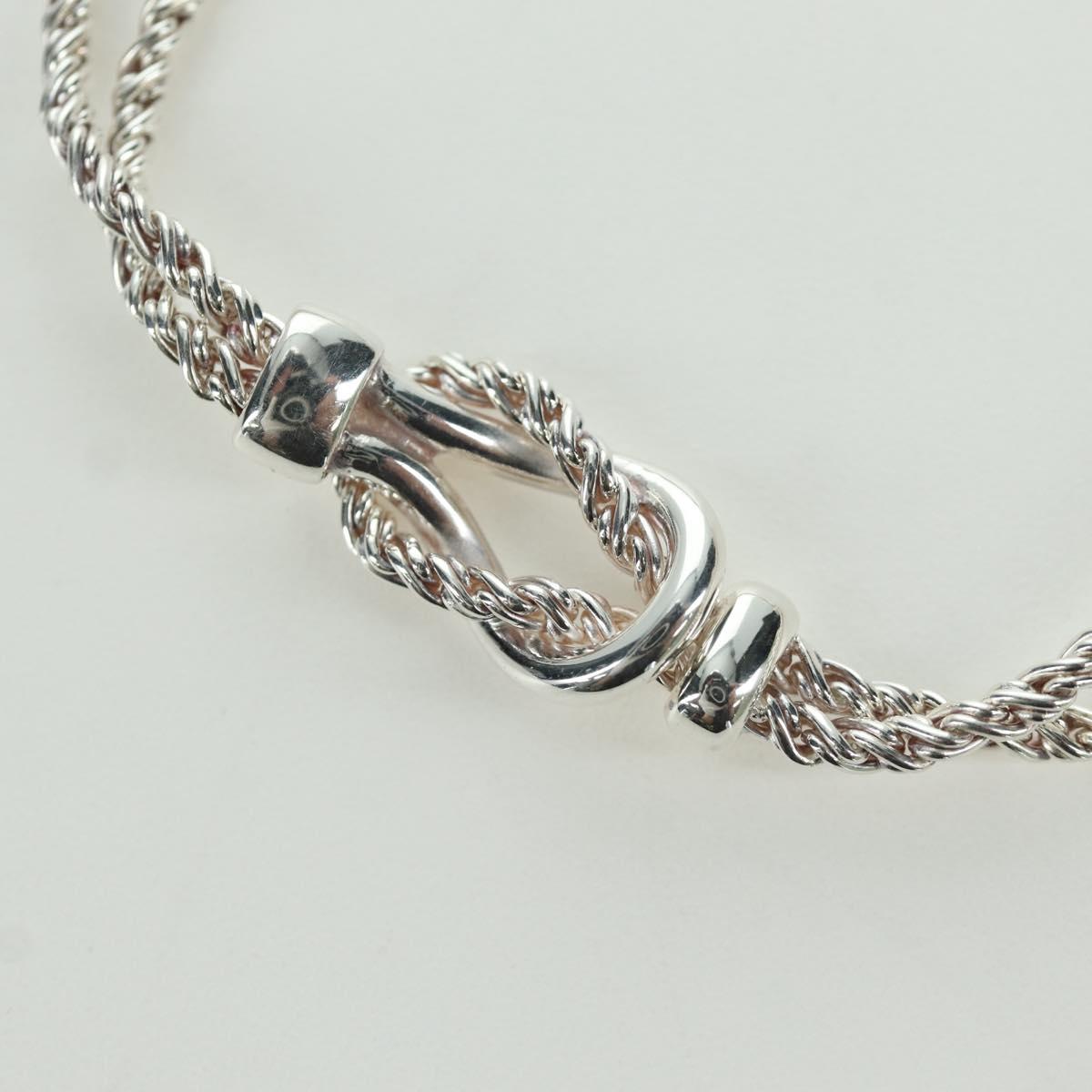 TIFFANY&Co. Double Rope Center Knot Necklace Ag925 Silver Auth am11156SAM
