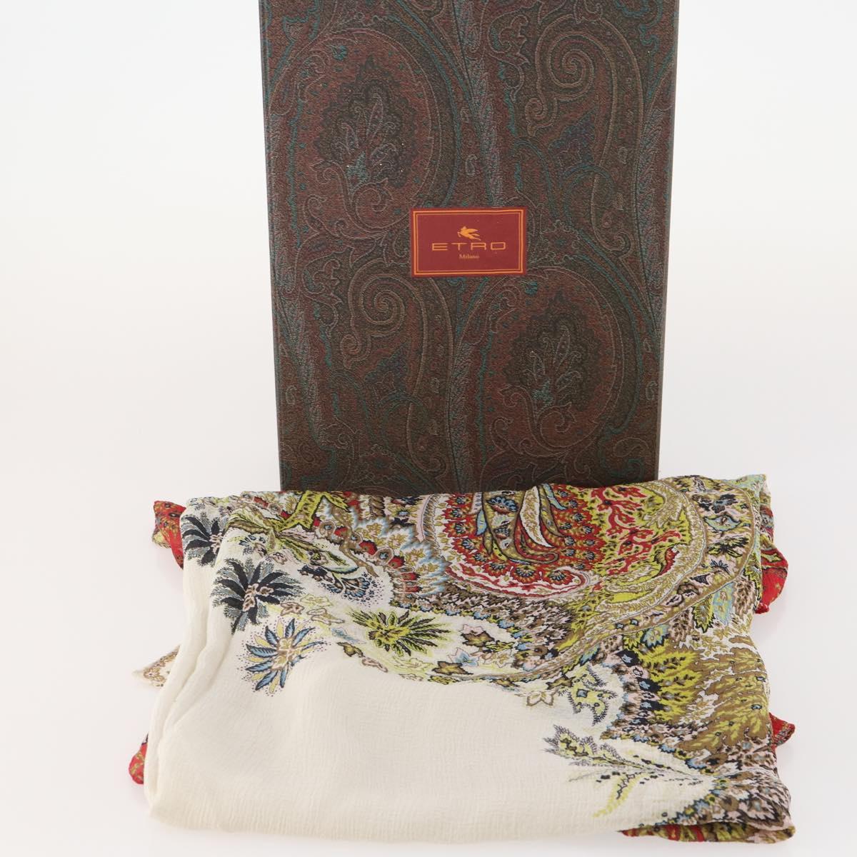 ETRO Large Format Scarf Silk Multicolor Auth am11161A