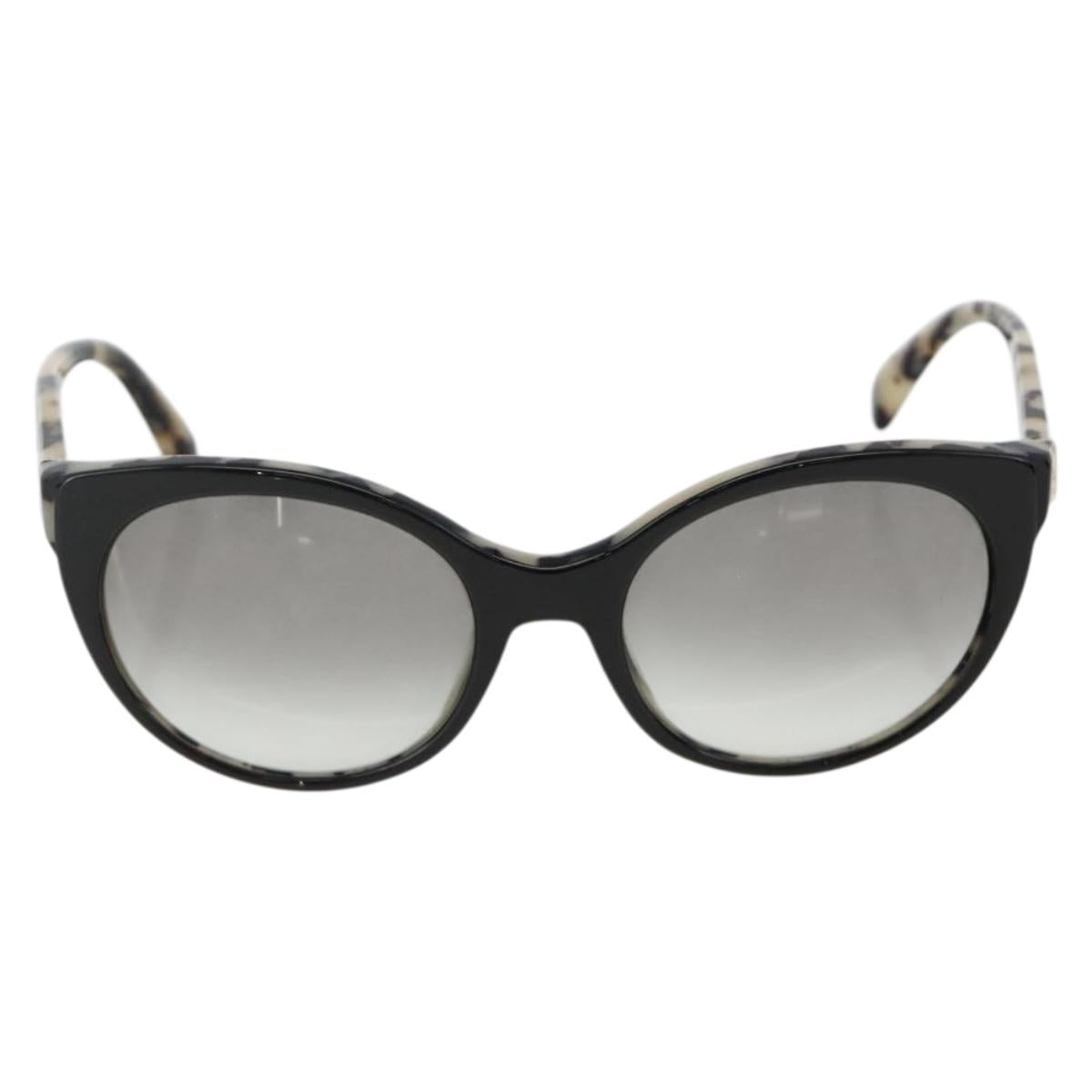 PRADA Leopard Sunglasses Plastic Black Auth am11163A