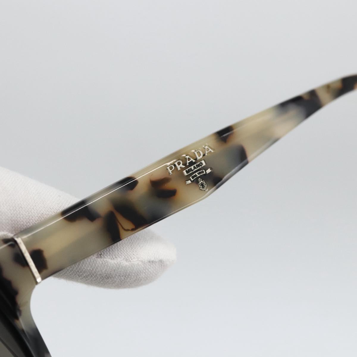 PRADA Leopard Sunglasses Plastic Black Auth am11163A