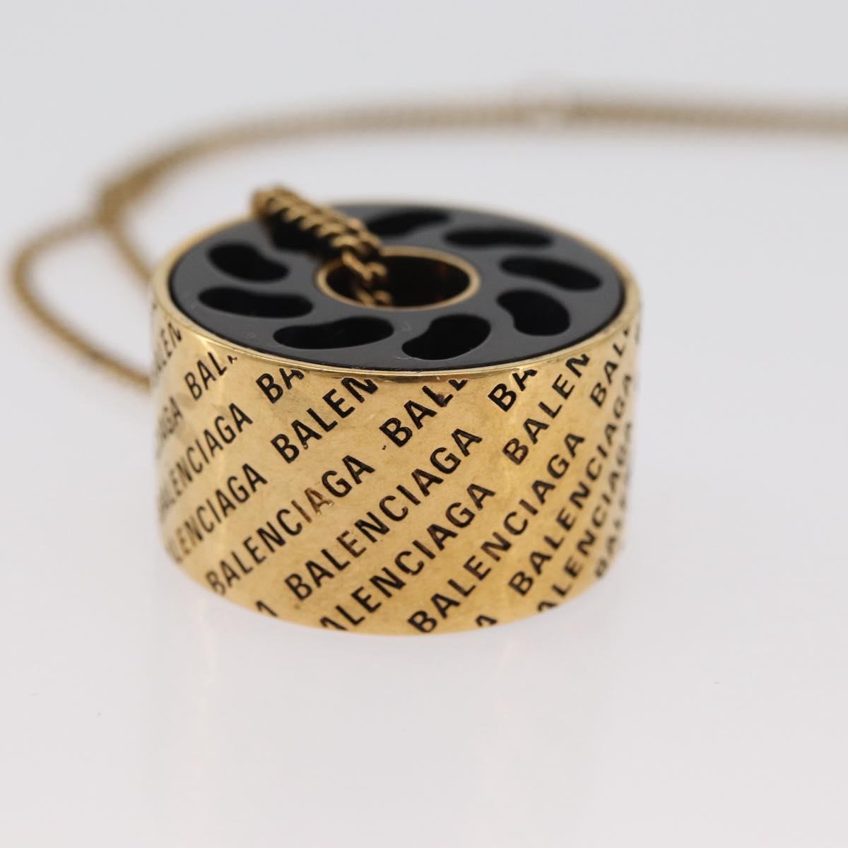 BALENCIAGA Necklace metal Gold Auth am11164V
