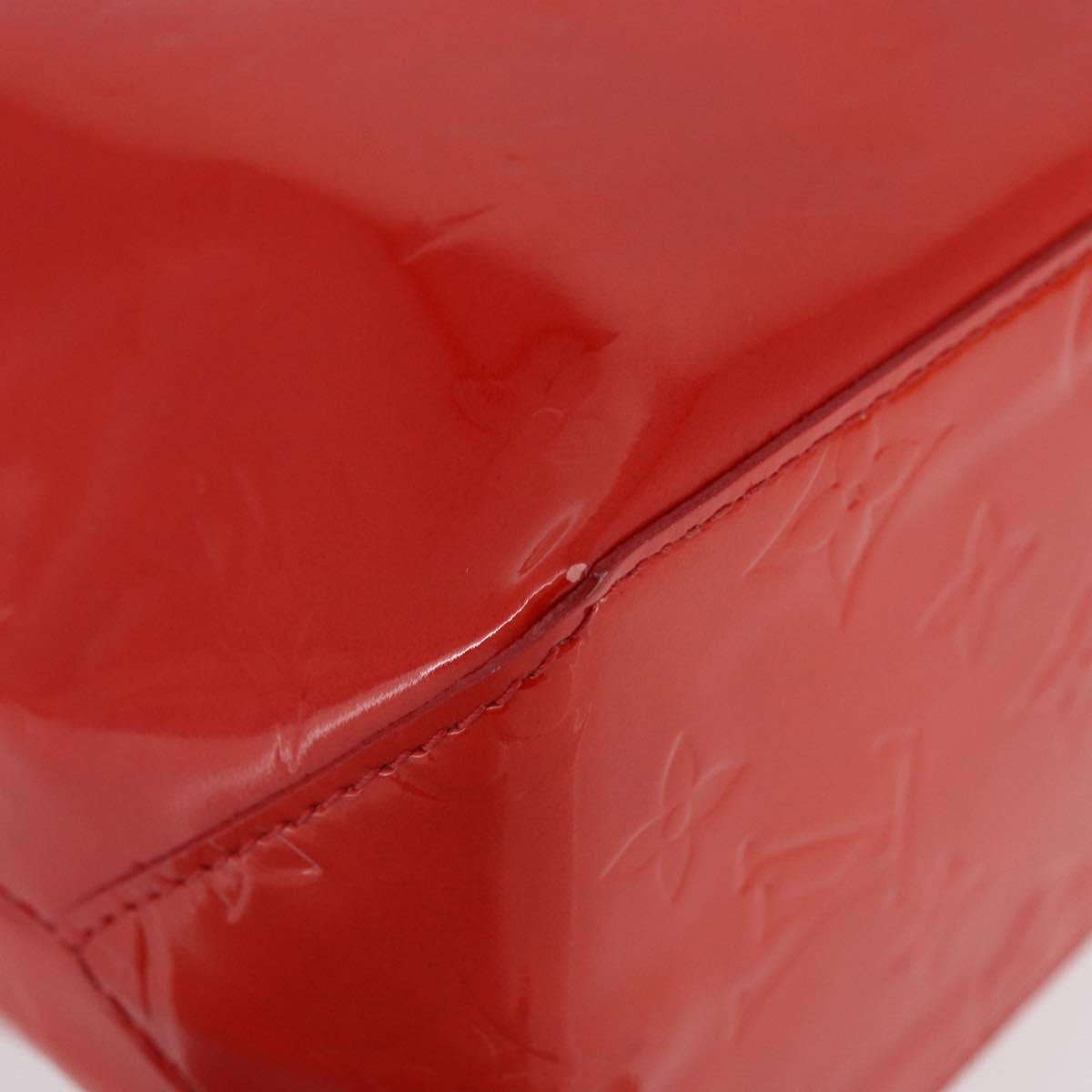 LOUIS VUITTON Monogram Vernis Reade PM Hand Bag Red Rouge M91088 Auth am11167A