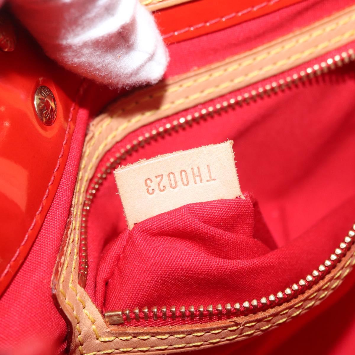 LOUIS VUITTON Monogram Vernis Reade PM Hand Bag Red Rouge M91088 Auth am11167A