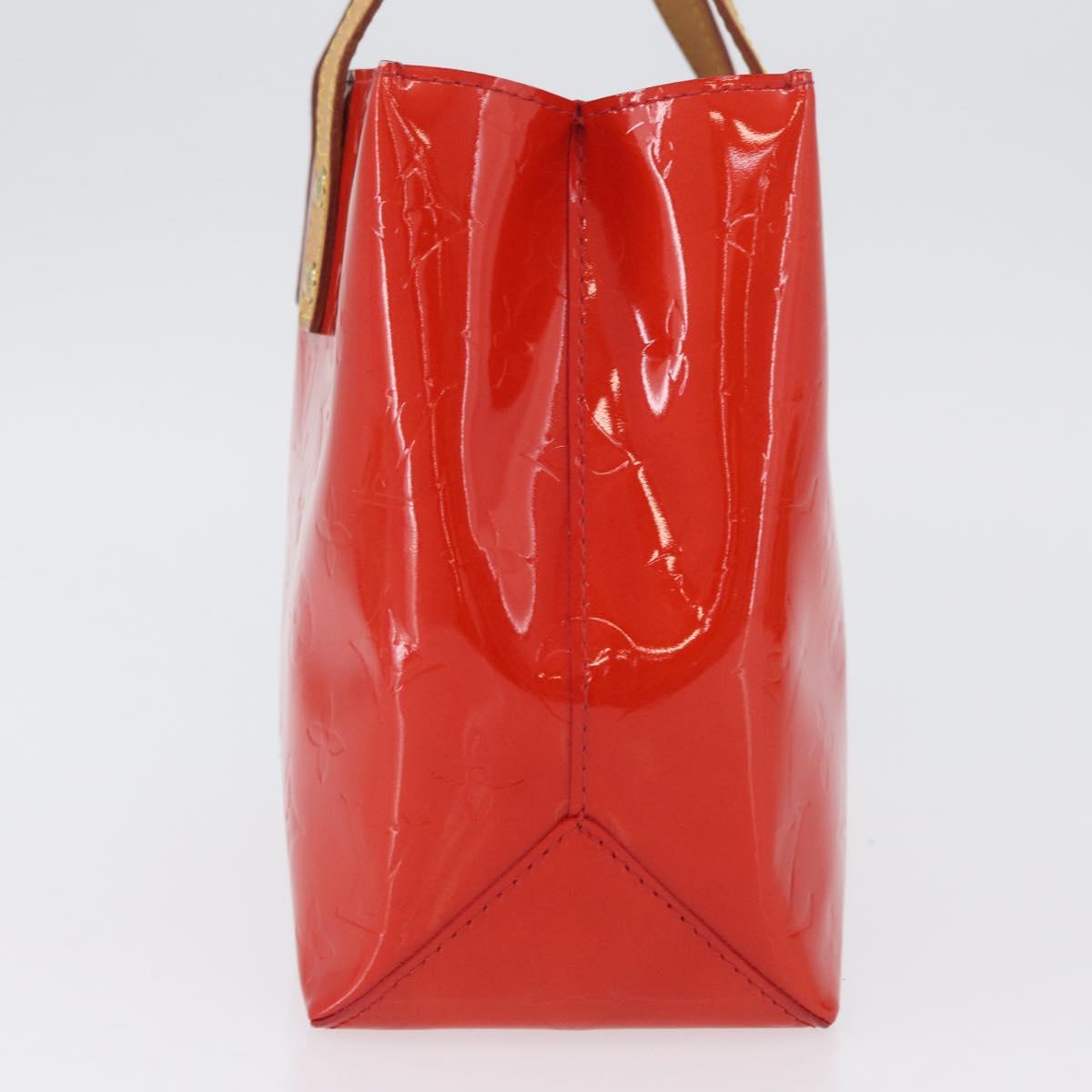 LOUIS VUITTON Monogram Vernis Reade PM Hand Bag Red Rouge M91088 Auth am11167A